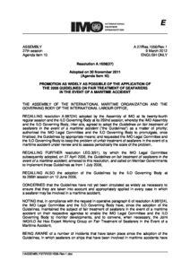 (3) RES A.1056(27)-Rev-1. 9 March 2012