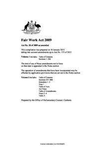 AUS_LEGISLATION_FAIR-WORK-ACT-VOLUME-1_2009_ENG AUS_LEGISLATION_FAIR-WORK-ACT-VOLUME-1_2009_ENG
