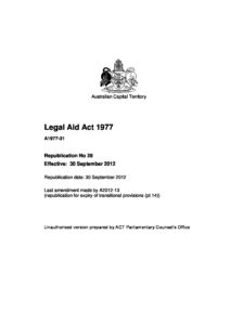 AUS_LEGISLATION_LEGAL-AID-ACT-1977-ACT_ENG AUS_LEGISLATION_LEGAL-AID-ACT-1977-ACT_ENG