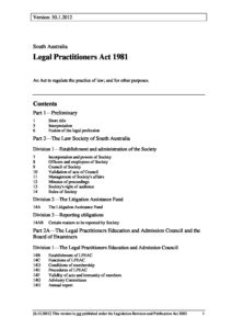 AUS_LEGISLATION_LEGAL-PRACTITIONERS-ACT-1981-SA_ENG AUS_LEGISLATION_LEGAL-PRACTITIONERS-ACT-1981-SA_ENG