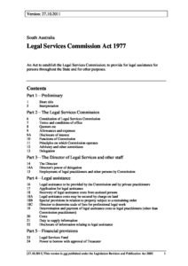 AUS_LEGISLATION_LEGAL-SERVICES-COMMISSION-ACT-1977-SA_ENGLISH AUS_LEGISLATION_LEGAL-SERVICES-COMMISSION-ACT-1977-SA_ENGLISH