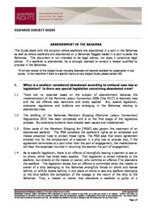 BAHAMAS.SUBJECTGUIDE.ABANDOMENTOFSEAFARERS_2013_ENG1 BAHAMAS.SUBJECTGUIDE.ABANDOMENTOFSEAFARERS_2013_ENG1