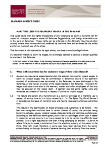 BAHAMAS.SUBJECTGUIDE.MARITIMELIENSFORSEAFARERSWAGES_2013_ENG BAHAMAS.SUBJECTGUIDE.MARITIMELIENSFORSEAFARERSWAGES_2013_ENG