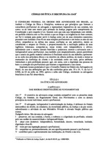 BRA_CODE-OF-CONDUCT_CODIGO-DE-ETICA-E-DISCIPLINA-DA-OAB_1994_PRT BRA_CODE-OF-CONDUCT_CODIGO-DE-ETICA-E-DISCIPLINA-DA-OAB_1994_PRT