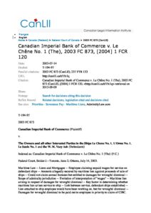 CAN_CASE_CANADIAN-IMPERIAL-BANK-OF-COMMERCE-V-LE-CHENE-NO.1-THE_2003_ENG