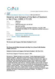 CAN_CASE_GOVERNOR-AND-COMPANY-OF-THE-BANK-OF-SCOTLAND-V-NEL_1999_ENG CAN_CASE_GOVERNOR-AND-COMPANY-OF-THE-BANK-OF-SCOTLAND-V-NEL_1999_ENG