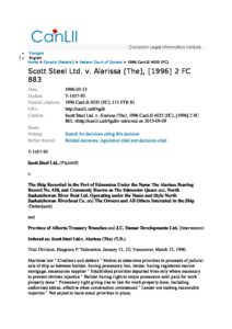 CAN_CASE_SCOTT-STEEL-LTD-V-ALARISSA-THE_1996_ENG CAN_CASE_SCOTT-STEEL-LTD-V-ALARISSA-THE_1996_ENG