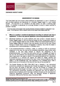 CANADA-SUBJECTGUIDE-ABANDONMENOFSEAFARERS_2013_ENG1 CANADA-SUBJECTGUIDE-ABANDONMENOFSEAFARERS_2013_ENG1