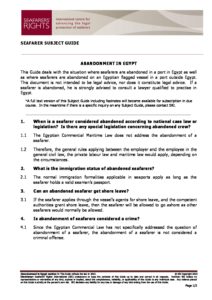 EGYPT.SUBJECTGUIDE.ABANDONMENTOFSEAFARERS_2013_ENG