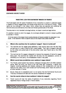 FRANCE.SUBJECTGUIDE.MARITIMELIENSFORSEAFARERSWAGES_2013_ENG1