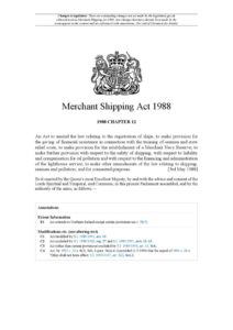 GBR_LEGISLATION_MERCHANT-SHIPPING-ACT_1988_ENG GBR_LEGISLATION_MERCHANT-SHIPPING-ACT_1988_ENG