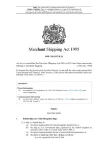 GBR_LEGISLATION_MERCHANT-SHIPPING-ACT_1995_ENG GBR_LEGISLATION_MERCHANT-SHIPPING-ACT_1995_ENG