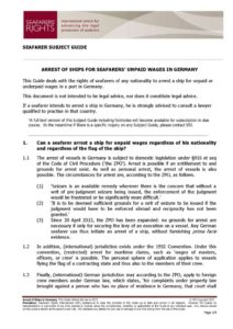 GERMANY.SUBJECTGUIDE.ARRESTFORSEAFARERSWAGES_2013_ENG1 GERMANY.SUBJECTGUIDE.ARRESTFORSEAFARERSWAGES_2013_ENG1