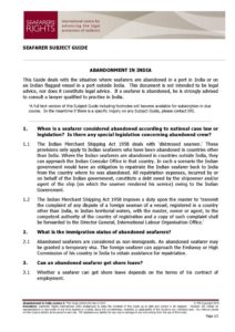 INDIA.SUBJECTGUIDE.ABANDONMENTOFSEAFARERS_2013_ENG INDIA.SUBJECTGUIDE.ABANDONMENTOFSEAFARERS_2013_ENG