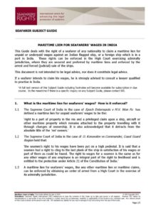 INDIA.SUBJECTGUIDE.MARITIMELIENSFORSEAFARERSWAGES_2013_ENG
