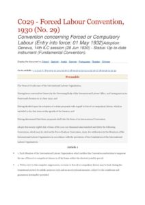 INTERNATIONAL_TREATY_ILO-CONVENTION-C029_1932_ENG INTERNATIONAL_TREATY_ILO-CONVENTION-C029_1932_ENG