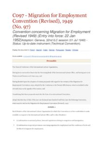 INTERNATIONAL_TREATY_ILO-CONVENTION-C097_1949_ENG INTERNATIONAL_TREATY_ILO-CONVENTION-C097_1949_ENG