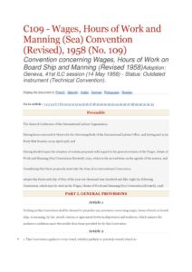 INTERNATIONAL_TREATY_ILO-CONVENTION-C109_1958_ENG INTERNATIONAL_TREATY_ILO-CONVENTION-C109_1958_ENG