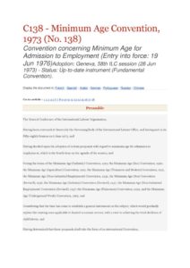 INTERNATIONAL_TREATY_ILO-CONVENTION-C138_1973_ENG INTERNATIONAL_TREATY_ILO-CONVENTION-C138_1973_ENG