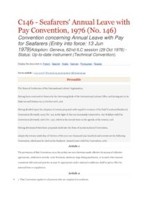 INTERNATIONAL_TREATY_ILO-CONVENTION-C146_1976_ENG INTERNATIONAL_TREATY_ILO-CONVENTION-C146_1976_ENG