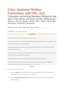 INTERNATIONAL_TREATY_ILO-CONVENTION-C163_1987_ENG INTERNATIONAL_TREATY_ILO-CONVENTION-C163_1987_ENG