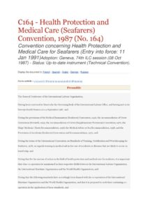 INTERNATIONAL_TREATY_ILO-CONVENTION-C164_1987_ENG