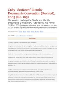 INTERNATIONAL_TREATY_ILO-CONVENTION-C185_2003_ENG INTERNATIONAL_TREATY_ILO-CONVENTION-C185_2003_ENG