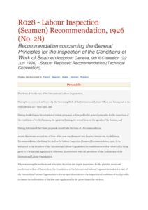 INTERNATIONAL_TREATY_ILO-REC-R028_1926_ENG