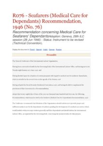 INTERNATIONAL_TREATY_ILO-REC-R076_1946_ENG INTERNATIONAL_TREATY_ILO-REC-R076_1946_ENG