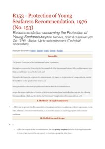 INTERNATIONAL_TREATY_ILO-REC-R153_1976_ENG INTERNATIONAL_TREATY_ILO-REC-R153_1976_ENG