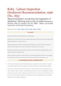 INTERNATIONAL_TREATY_ILO-REC-R185_1996_ENG INTERNATIONAL_TREATY_ILO-REC-R185_1996_ENG