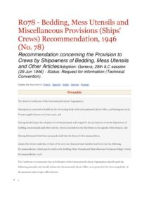 INTERNATIONAL_TREATY_ILO-RECOMMENDATION-R078_1946_ENG INTERNATIONAL_TREATY_ILO-RECOMMENDATION-R078_1946_ENG
