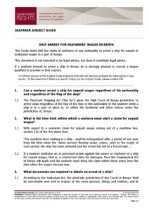 KENYA.SUBJECTGUIDE.ARRESTFORSEAFARERSWAGES_2013_ENG KENYA.SUBJECTGUIDE.ARRESTFORSEAFARERSWAGES_2013_ENG