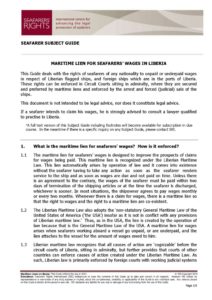 LIBERIA.SUBJECTGUIDE.MARITIMELIENSFORSEAFARERSWAGES_2013_ENG LIBERIA.SUBJECTGUIDE.MARITIMELIENSFORSEAFARERSWAGES_2013_ENG