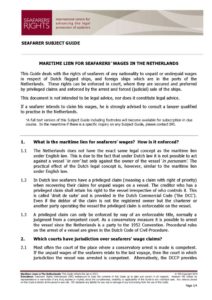 NETHERLANDS.SUBJECTGUIDE.MARITIMELIENSFORSEAFARERSWAGES_2013_ENG