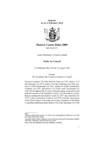 NZL_LEGISLATION_DISTRICT-COURT-RULES_2009_ENG NZL_LEGISLATION_DISTRICT-COURT-RULES_2009_ENG