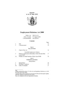 NZL_LEGISLATION_EMPLOYMENT-RELATIONS-ACT_2000_ENG NZL_LEGISLATION_EMPLOYMENT-RELATIONS-ACT_2000_ENG