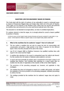 PANAMA.SUBJECTGUIDE.MARITIMELIENSFORSEAFARERSWAGES_2013_ENG