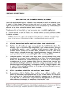 POLAND.SUBJECTGUIDE.MARITIMELIENSFORSEAFARERSWAGES_2013_ENG