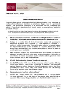 PORTUGAL.SUBJECTGUIDE.ABANDONMENTOFSEAFARERS_2013_ENG