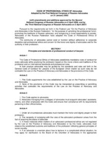 RUS_LEGISLATION_CODE-OF-PROFESSIONAL-ETHICS-OF-ADVOCATES_2003_ENG