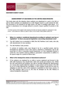 UAE.SUBJECTGUIDE.ABANDONMENTOFSEAFARERS_2013_ENG UAE.SUBJECTGUIDE.ABANDONMENTOFSEAFARERS_2013_ENG