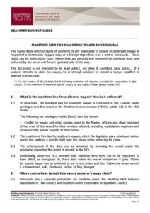 VENEZUELA.SUBJECTGUIDE.MARITIMELIENSFORSEAFARERSWAGES_2013_ENG