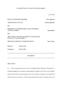 ZAF_CASE-LAW_MOHAMED-V-THE-PRESIDENT-OF-THE-REPUBLIC-OF-SOUTH-AFRICA_2001_ENG ZAF_CASE-LAW_MOHAMED-V-THE-PRESIDENT-OF-THE-REPUBLIC-OF-SOUTH-AFRICA_2001_ENG